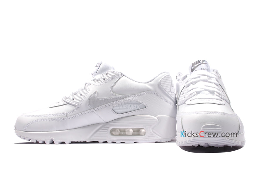 Nike Air Max 90 LTR Leather GS White Cool Grey 724821-100 KICKSOVER