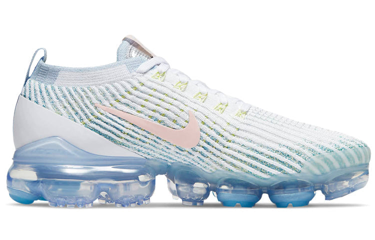 Womens Air VaporMax Flyknit 3 'One Of One' White/Washed Coral/Hydrogen Blue CW5642-100 KICKSOVER