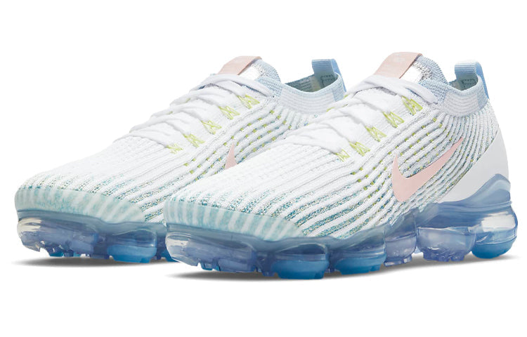 Womens Air VaporMax Flyknit 3 'One Of One' White/Washed Coral/Hydrogen Blue CW5642-100 KICKSOVER