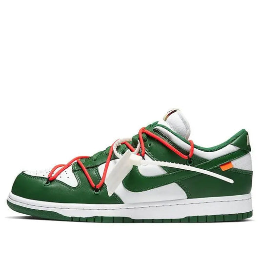 Nike Dunk Low LTHR OW Off-White - Pine Green CT0856-100 sneakmarks