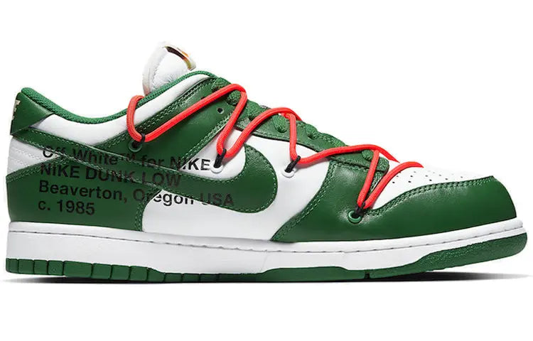 Nike Dunk Low LTHR OW Off-White - Pine Green CT0856-100 sneakmarks