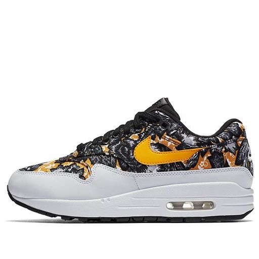 Womens Air Max 1 'Floral' White/University Gold/Black 633737-100 KICKSOVER