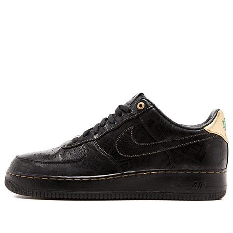 Nike Air Force 1 Low Premium 'Black History Month' 2011 Black/Black-Metallic Gold 453419-007 KICKSOVER