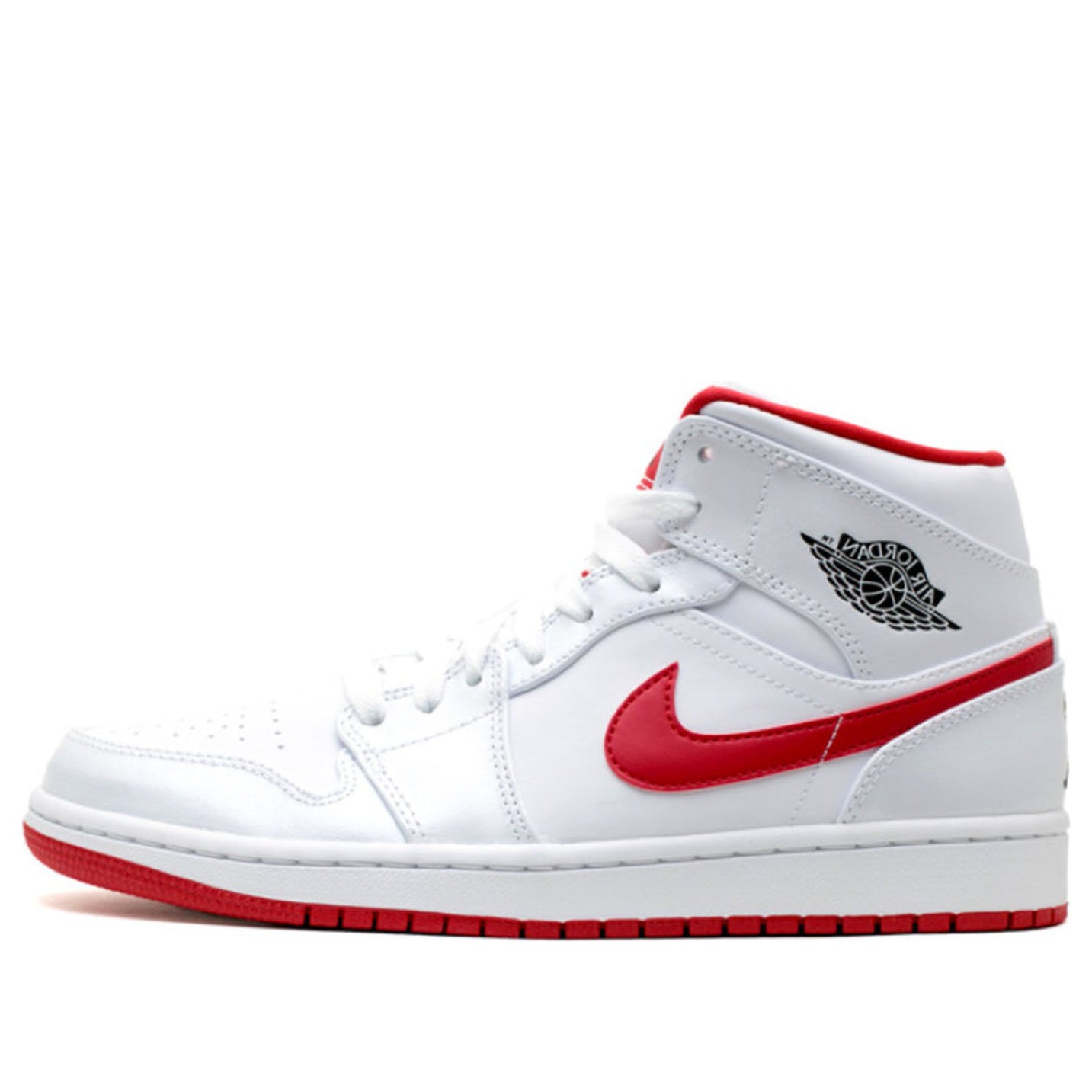 Air Jordan 1 Mid 'White Gym Red' White/Black-Gym Red 554724-101