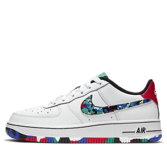 Nike Air Force 1 Low GS 'Crayon White Multi' White/Hyper Blue/Neptune Green/Multi-Color CU4632-100 KICKSOVER