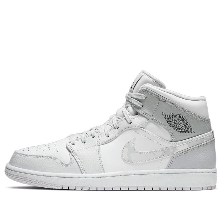 Air Jordan 1 Mid 'Swoosh Logo - Grey Camo' White/Photon Dust/Grey Fog DC9035-100