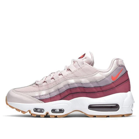Womens Air Max 95 'Barely Rose' Barely Rose/Hot Punch-Vintage Wine-White 307960-603 sneakmarks