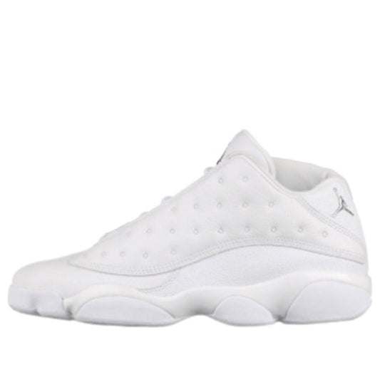 Air Jordan 13 Retro Low 'All White' White/Metallic Silver/Midnight Navy/Ice Blue 310810-103