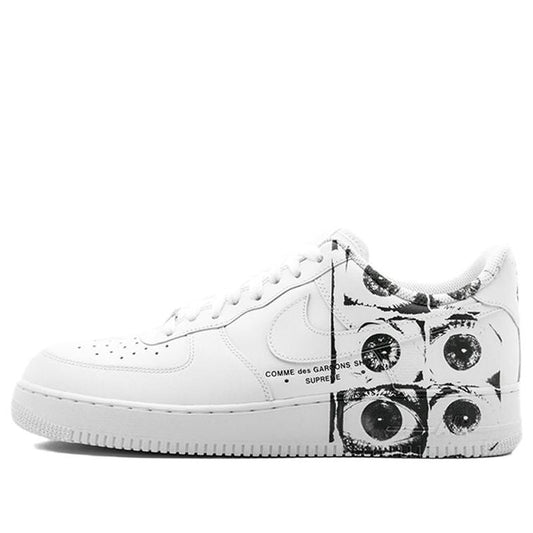 Nike Comme des Garcons x Supreme x Air Force 1 Low Eyes White/White-White 923044-100 KICKSOVER