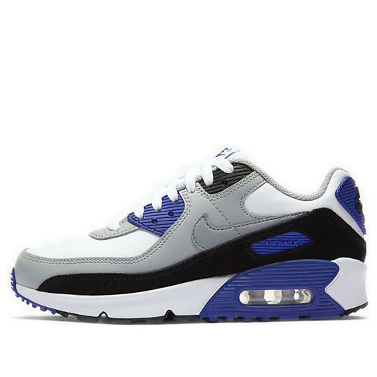 Nike Air Max 90 LTR Leather GS White Grey Blue CD6864-103 KICKSOVER