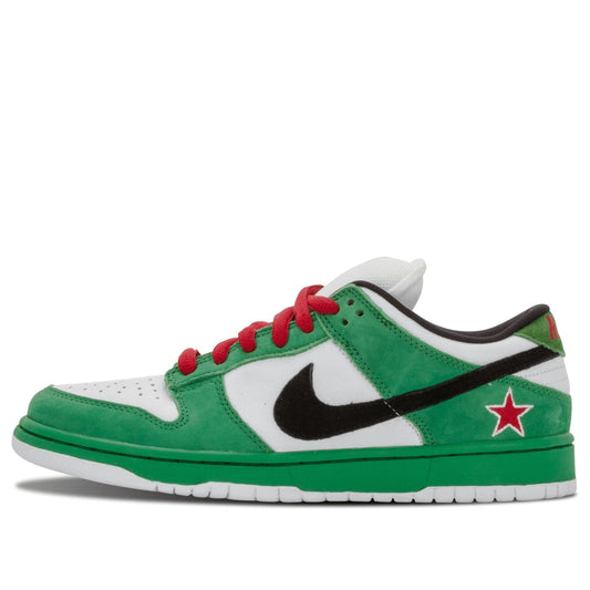 Nike Dunk Low Pro SB Skateboard 'Heineken' Classic Green/Black-White-Red 304292-302 sneakmarks