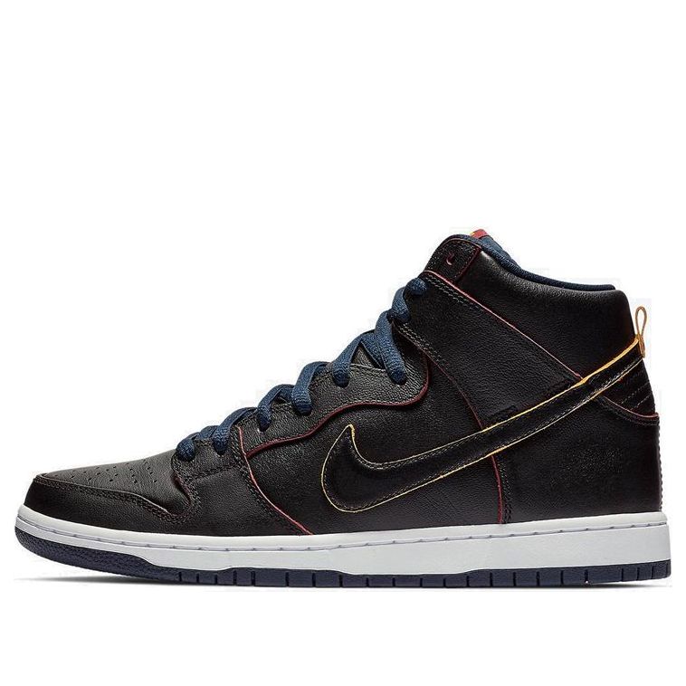 Nike NBA x Dunk High SB Skateboard 'Cleveland Cavaliers' Black/Black-College Navy-Team Red BQ6392-001 sneakmarks