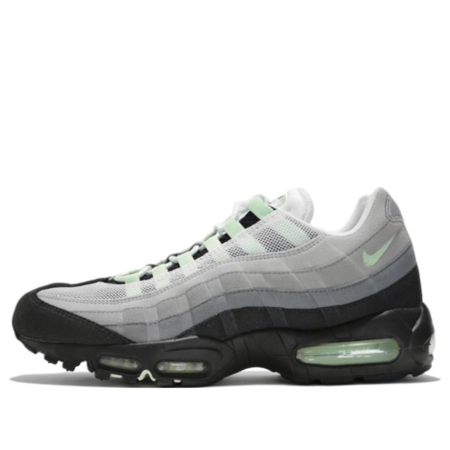 Air Max 95 'New Green' White/Nw Grn-Ntrl Gry-Mdm Gry 609048-136 sneakmarks