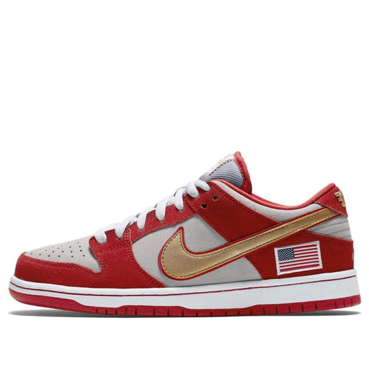 Nike SB Skateboard Dunk Low 'Nasty Boys' Red/White/Gold 304292-610 sneakmarks