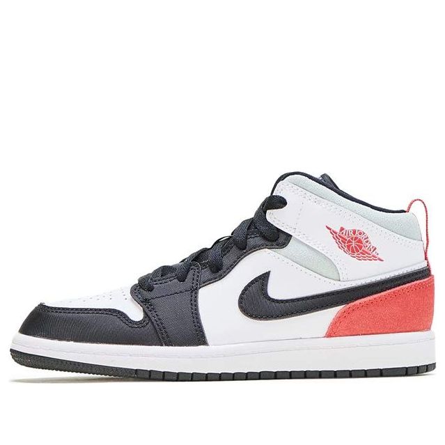 Nike Air Jordan 1 Mid SE PS 'Red Black Toe' White/Black/Light Smoke Grey/Gym Red BQ6932-100