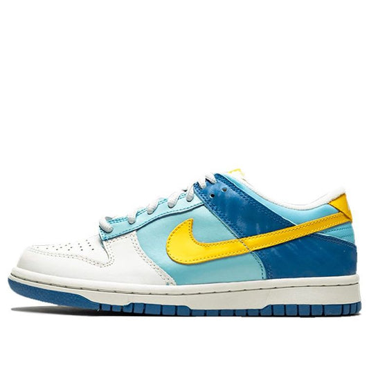 Nike Air Dunk Low'Splash' GS Splash/Yellow Ochre-Powder Blue-Dark Maroon 309601-471 sneakmarks