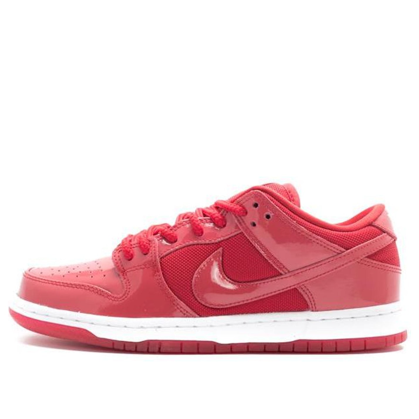 Nike Dunk Low Pro SB Skateboard 'Red Patent Leather' Varsity Red / White / Varsity Red 304292-616 sneakmarks