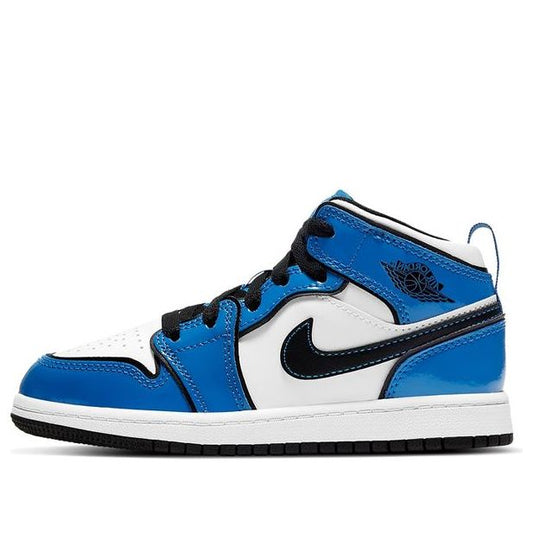 Air Jordan 1 Mid SE PS 'Signal Blue' Signal Blue/White/Black BQ6932-402