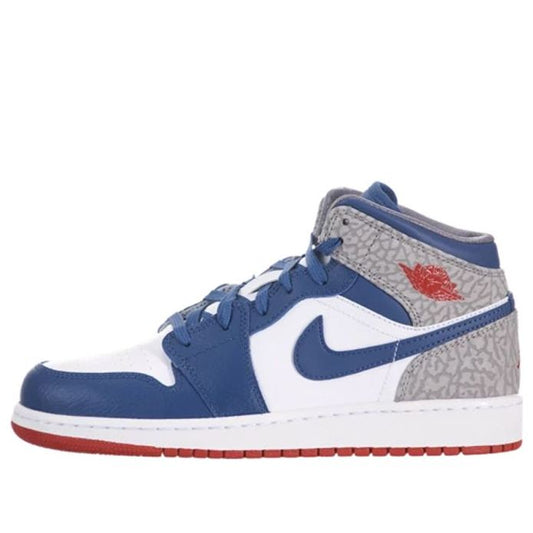 Air Jordan 1 Mid 'True Blue' (GS) 554725-107