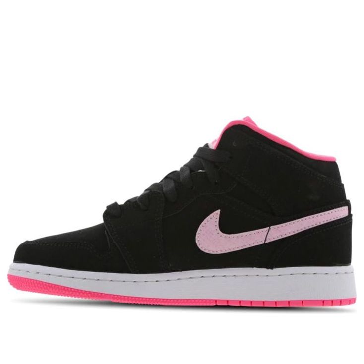 Air Jordan 1 Mid GS 'Black Digital Pink' Black/Pink Foam/Digital Pink/White 555112-066