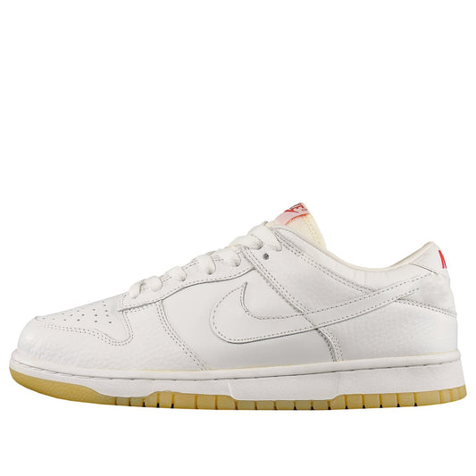 Nike Dunk Low Ltd White/White-Sport Red 307734-111 sneakmarks