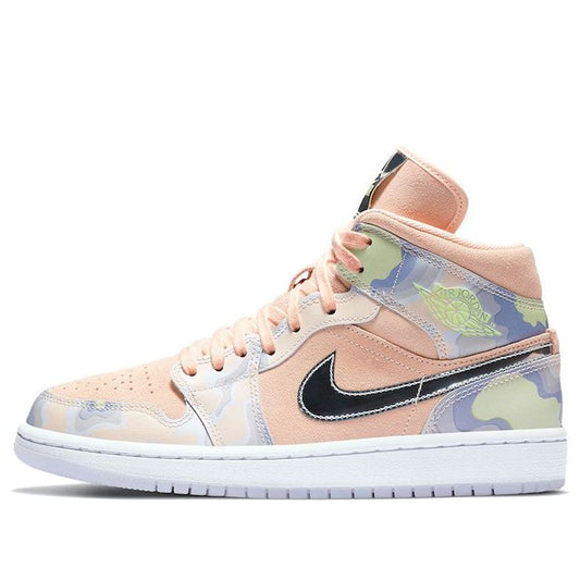 Womens WMNS Air Jordan 1 Mid SE 'P(HER)SPECTIVE' Washed Coral/Chrome/Light Whistle CW6008-600