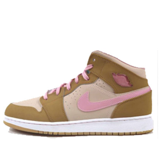 Air Jordan 1 Mid GP 'Lola Bunny' Wheat/Pink Glaze-Shimmer Bleat 724073-730