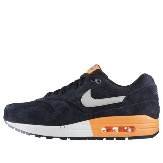 Nike Air Max 1 Premium 'Obsidian Atomic Orange' Dark Obsidian/Metallic Silver/Atomic Orange 512033-400 KICKSOVER