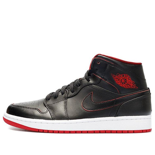 Air Jordan 1 Mid Black Gym Red 554724-028