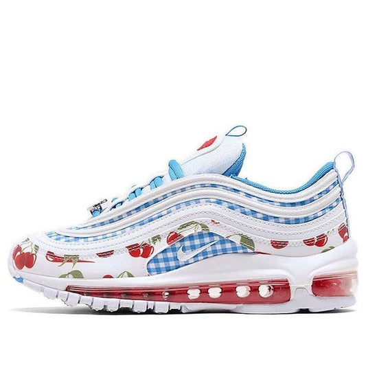 Nike Air Max 97SE 'Cherry Picnic' GS White/Track Red/University Blue/White CW5806-100 KICKSOVER