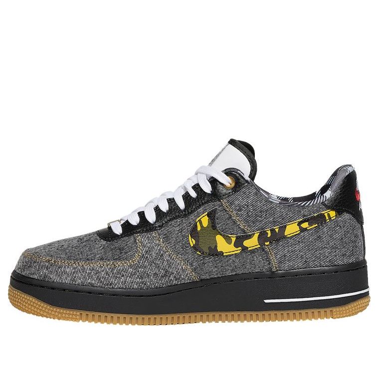 Nike Air Force 1 Low 'Camo Denim Remix' Black/Multi-Color/White/Metallic Gold DB1964-001 KICKSOVER