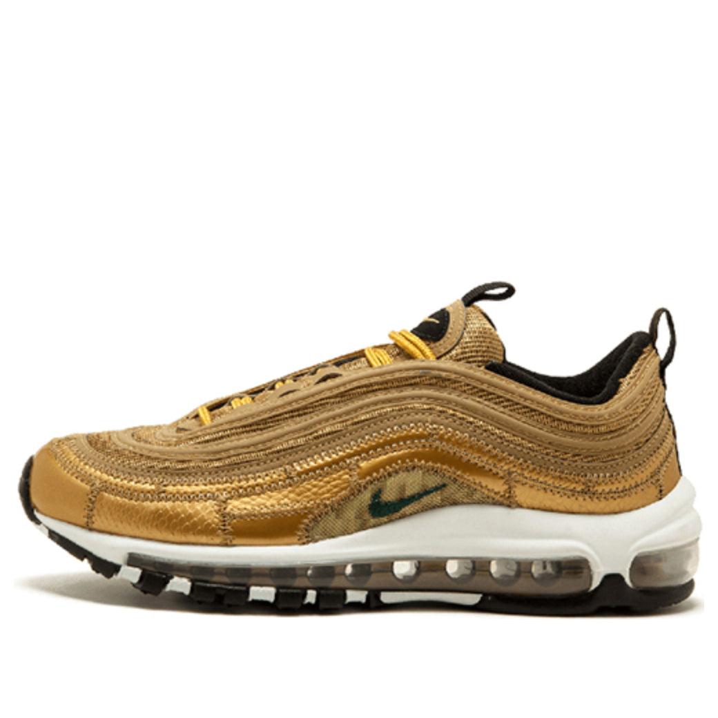 Nike CR7 x Air Max 97 'Golden Patchwork' Metallic Gold/Green/Varsity Red/Black AQ0655-700 KICKSOVER