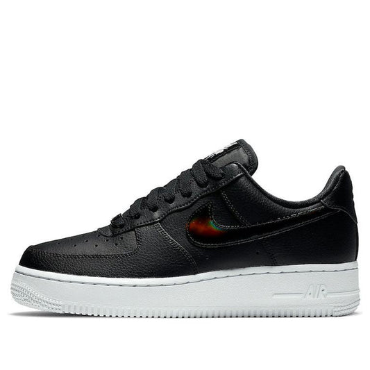 Nike Womens Air Force 1 Low 'Black Iridescent' Black/Black/White CJ1646-001 KICKSOVER